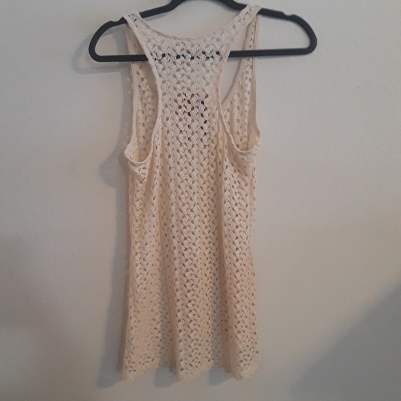 CROCHETED TANK PRETTY REBELLIOUS CROCHETED RACERBACK NWT - Picture 2 of 8